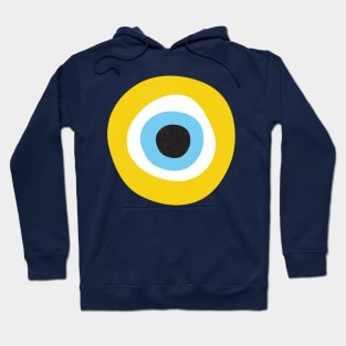 Yellow Evil Eye Symbol Health Protection Hoodie